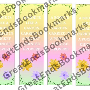 Like a Garden Bookmarks | Digital Bookmarks | INSTANT DOWNLOAD