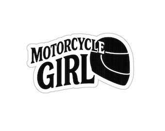 Motorcycle Girl Sticker - Biker Helmet Vinyl Decal | Women Riders Empowerment Die Cut