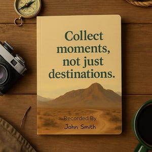Adventure-Inspired Travel Journal – Softcover Notebook for Hikes, Road Trips, and Outdoor Memories - Personalized