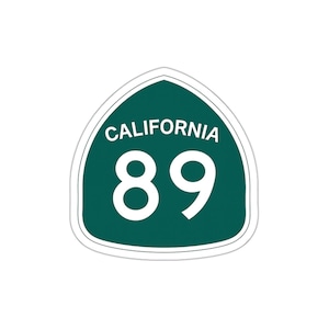 California Highway 89 Sticker – Scenic Route Vinyl Decal | Sierra Nevada Road Trip Souvenir | Waterproof Adventure Sticker