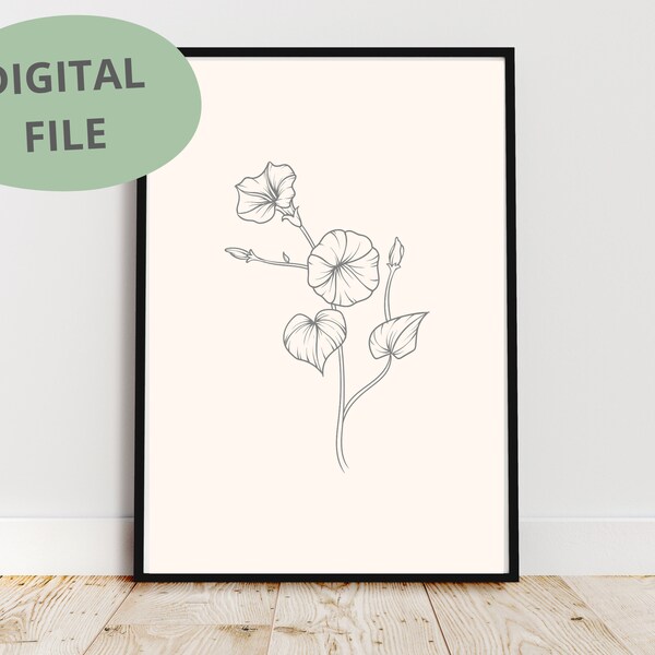 Morning Glory Print - Etsy