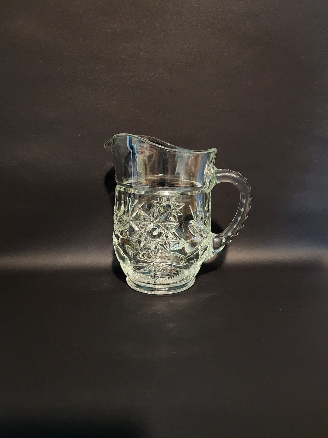 Vintage Early American Prescut Clear Pint Pitcher by Anchor Hocking - Etsy