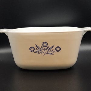 Cocotte de bleuet bleu Corning Ware vintage (sans couvercle)
