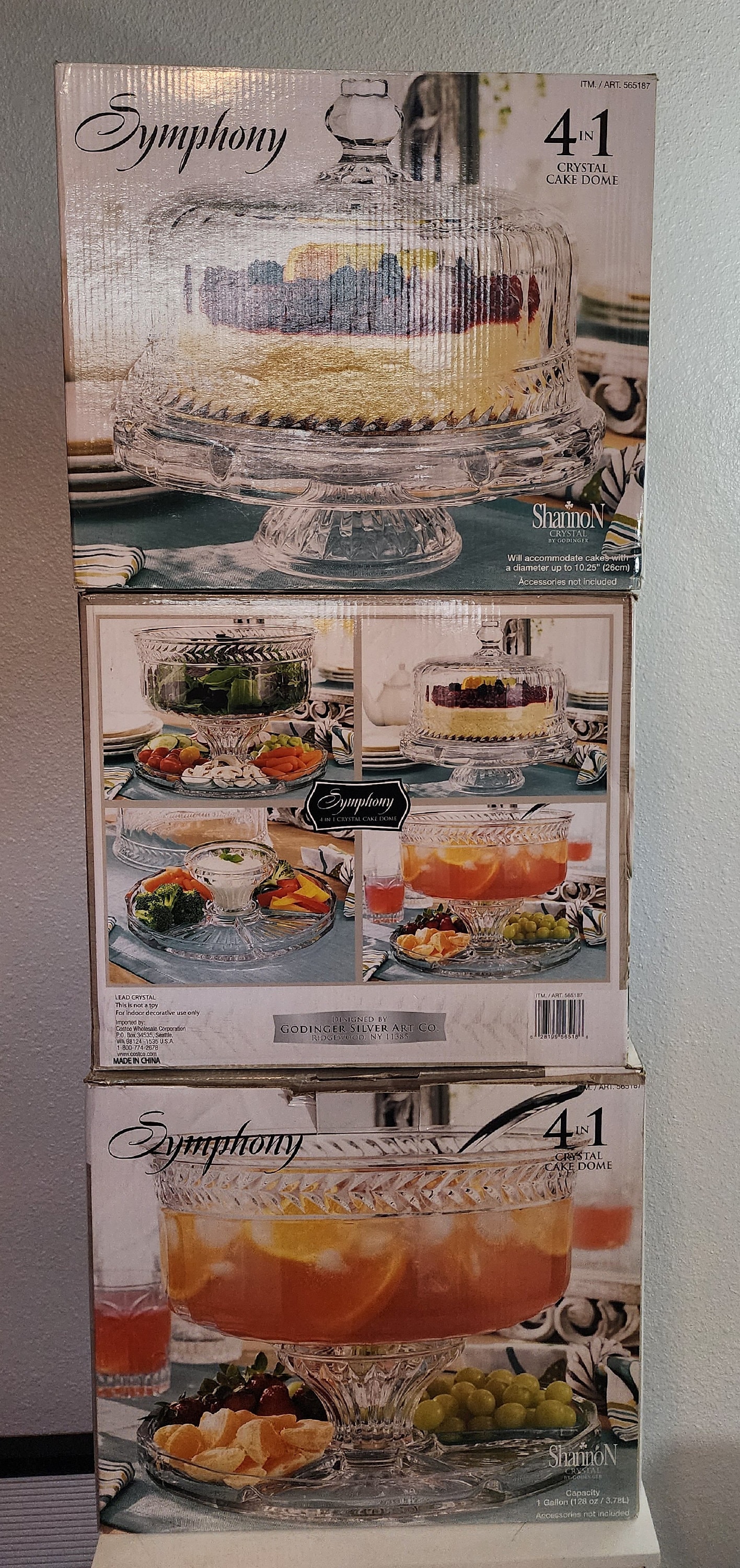 Godinger dublin 4 in 1 cake dome hot sale