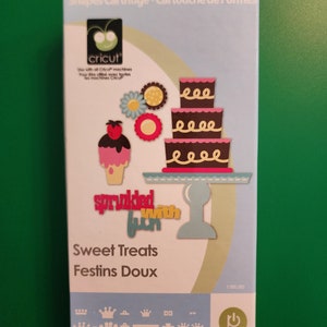 Doces Guloseimas*Formas*Novo na caixa*Cartucho Cricut*Produto descontinuado*Uso com máquinas Legacy da Cricut*Não depende de computador ou WiFi