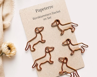 Dackel Büroklammern | Dachshund Paperclips | Büroklammern Dackel Geschenk | Journaling Planner Bullet Journal Schreibtisch