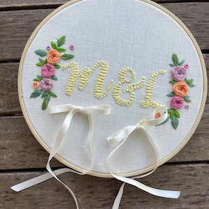 Porta fedi ricamato personalizzabile - Regalo di nozze