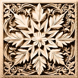 Laser Burn PNG | 3D Illusion | Engrave | Laser Ready |  Lightburn File | Digital Design File |  Mandala - Snowflake 1