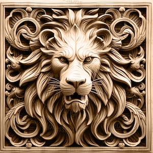 Laser Burn PNG | 3D Illusion | Engrave | Laser Ready |  Lightburn File | Digital Design File |  Wildlife - Lion 3
