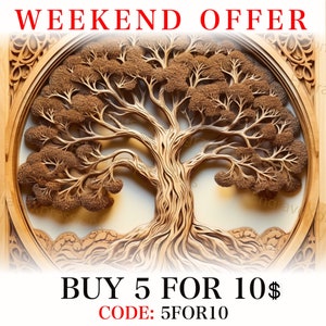 Laser Burn PNG | 3D Illusion | Engrave | Laser Ready |  Lightburn File | Digital Design File |  Botanical - Tree 2