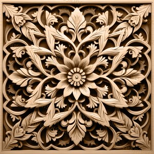 Laser Burn PNG | 3D Illusion | Engrave | Laser Ready |  Lightburn File | Digital Design File |  Mandala - Snowflake 3