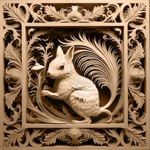 Laser Burn PNG | 3D Illusion | Engrave | Laser Ready |  Lightburn File | Digital Design File |  Wildlife - Animal - Squirrel 3