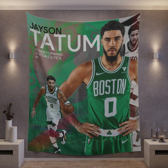 Jayson Tatum Flag NBA Poster Boston Celtics Flag Tatum Printed Wall Tapestry Etsy Canada