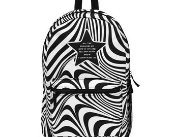 Black and White Christian Backpack: "Yes and Amen" Statement Bag
