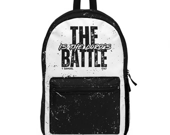 Christian Backpack: The Battle Is The Lord's, Inspirational School Bag