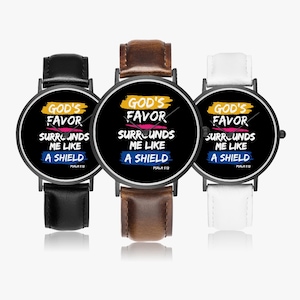 Christian Watch Quartz Watch Leather Band Watch Japanese Movement Watches Christian Accessories Faith Accessories Unique Christian Gifts