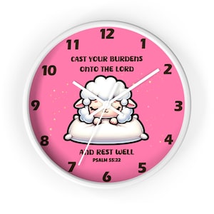 Christian Wall Clock Cute Wall Clock Bible Verse Clock Scripture Clock Christian Home Gifts Christian Gift For Her Faith Inspired Clock