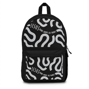 Jesus Name Above All Names Christian Faith Backpack Unique God Bag for Work Church Bible Study Trendy Christian Accessories Faith Based Gift