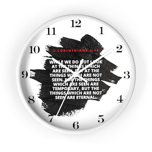 Christian Clock Bible Verse Clock Minimalist Clock Aesthetic Wall Clock Inspirational Decor Christian Gift Unique Wall Clock Christian Decor