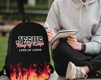 Jesus King of Kings Backpack: Christian Faith School Bag