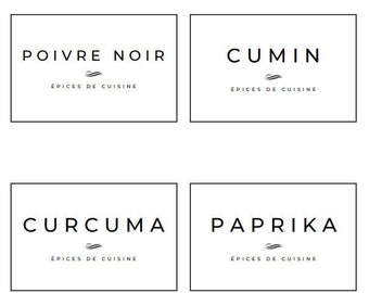 70 Spice labels in French