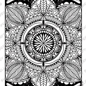 Mandala 1 - Digital downloadable mandala drawing