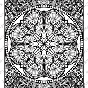 Mandala 12 - Digital downloadable mandala drawing