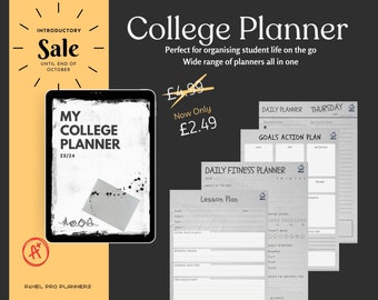 Digitaler Planer für Studenten, Akademischer Planer 2023-2024, College Planer, Studienplaner, Schulplaner, iPad Planer, GoodNotes Digitaler Planer
