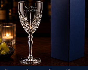 Personalised Engraved Orchestra 8.5oz Wine Glass With Gift Box | Custom Wine Glasses, Birthday Gifts For Adults, Bridesmaid Wedding Gifts