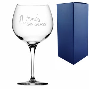 Personalised Engraved Primeur Gin Balloon With Name&#39;s Gin Glass Design & Gift Box | Custom Gin Glasses, Birthday Gifts For Her, Gin Lover