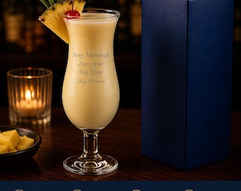 Personalised Engraved 15oz Squall Cocktail Glass With Gift Box | Custom Cocktail Glasses, Birthday Gifts For Her, Gift For Adults, Drinkware
