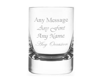 Personalised Engraved 50ml Round Hot Tot Shot Glass With Gift Box | Custom Shot Glasses, Birthday Gifts For Him & Her, Wedding Glasses