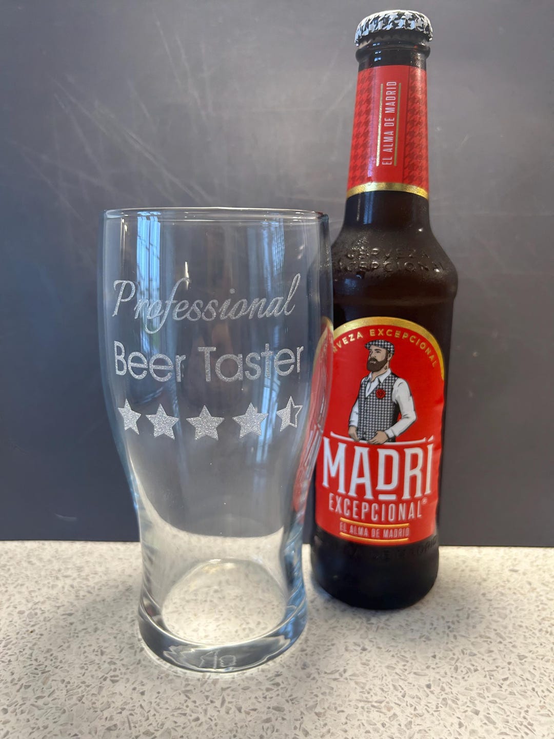 Professional Beer Taster - Engraved Novelty Tulip Pint Glass - Etsy