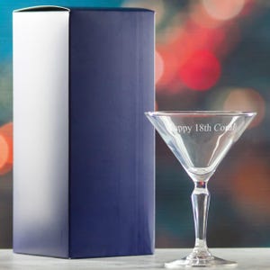 Personalised Engraved Monti Martini Cocktail Glass With Gift Box | Custom Cocktail Glasses, Birthday Gifts For Her, Wedding Bridesmaid Gift