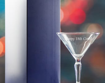 Personalised Engraved Monti Martini Cocktail Glass With Gift Box | Custom Cocktail Glasses, Birthday Gifts For Her, Wedding Bridesmaid Gift