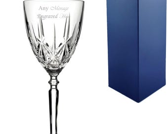 Copa de vino personalizada de 240 ml con grabado "Orquesta" y caja de regalo. Regalos de cumpleaños para adultos y bodas para damas de honor.