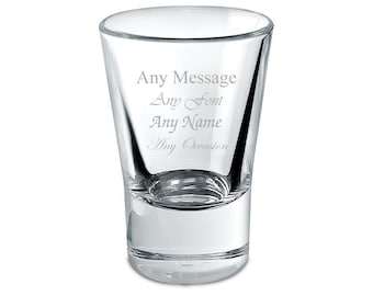 Personalised Engraved 35ml Conical Shot Glass With Gift Box | Custom Shot Glasses, Funny Birthday Gifts For Him Her, Best Man Groomsmen Gift