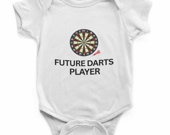 Future Darts Player Baby Grow | Funny Darts Inspired Novelty Babygrow, Baby Boy Gifts, Dad To Be, New Born Gift, New Dad Dart Gifts