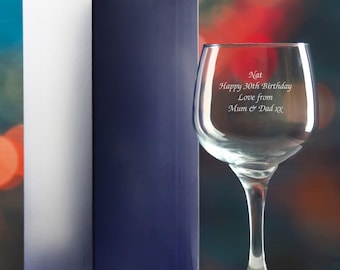 Personalised Engraved Combinato Gin Balloon Cocktail Glass With Gift Box | Custom Gin Glasses, Birthday Gifts For Her, Bridesmaid Gift