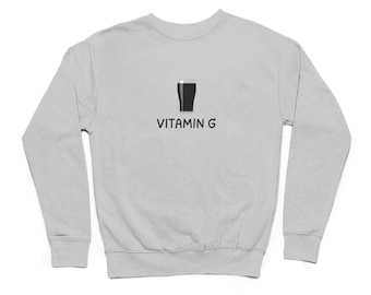 Pull vitamine G - Pull unisexe pour hommes drôle inspiré de la Guinness, cadeau pour amateur de Guinness, pull, cadeaux sweat-shirt, culture pub