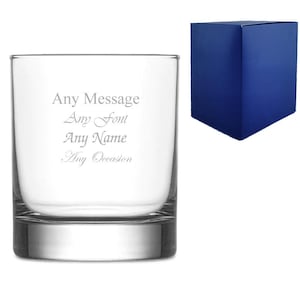 Personalised Engraved 305ml Ada Whisky Glass With Gift Box | Custom Whiskey Glasses, Birthday Gifts For Men, Dad Presents, Groomsmen Gifts