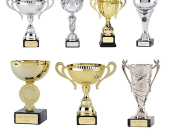 Personalised Engraved Metal Trophy Cup | Custom Trophies Award, Football Rugby Cricket Trophies, Sport Cups, Personalized Trophies