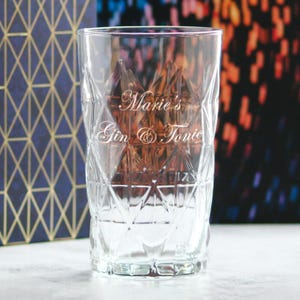 Verre à Bière Nonic Personnalisable - Verre Trempé 57 Cl - Gravure Texte - Cadeau Homme Idéal