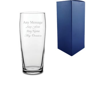Personalised Engraved Jubilee Pint Beer Glass With Gift Box | Custom Beer Glasses, Birthday Gifts For Him, Best Man Groomsmen Gifts