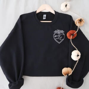 Embroidered Cat Friendship Sweatshirt, Cat Lover Gift, Cute Cat Sweatshirt