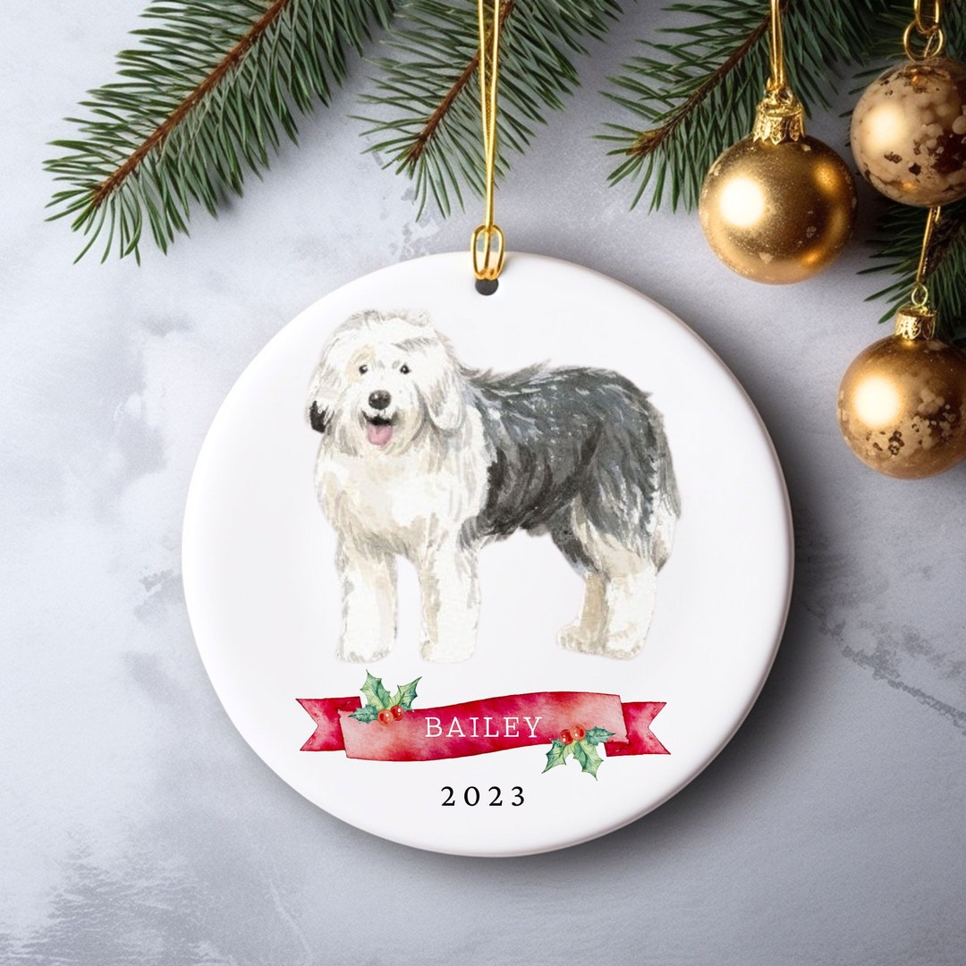 Old English Sheepdog Ornament Old English Sheepdog Gifts Etsy