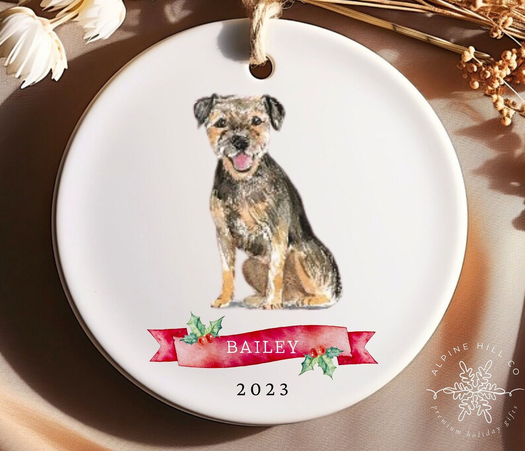 Border terrier christmas cards