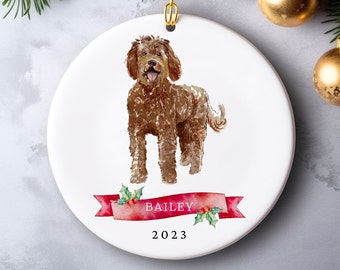Labradoodle Ornament | Labradoodle  Gifts | Labradoodle Christmas Ornament | Custom Dog Ornament | Dogs First Christmas Ornament