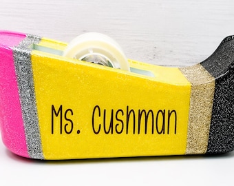 Glitter Tape Dispenser - Teacher Gift (Custom Name)