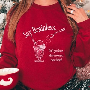 Say Brainless - Its A Wonderful Life - George Bailey - Bedford Falls - Classic Christmas Movie Unisex Heavy Blend™ Crewneck Sweatshirt